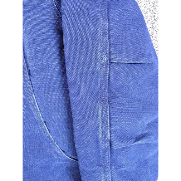 Vintage Carhartt C26 NVY Navy Mens Blue Work Chore Coat Jacket Size Large - Picture 9 of 16
